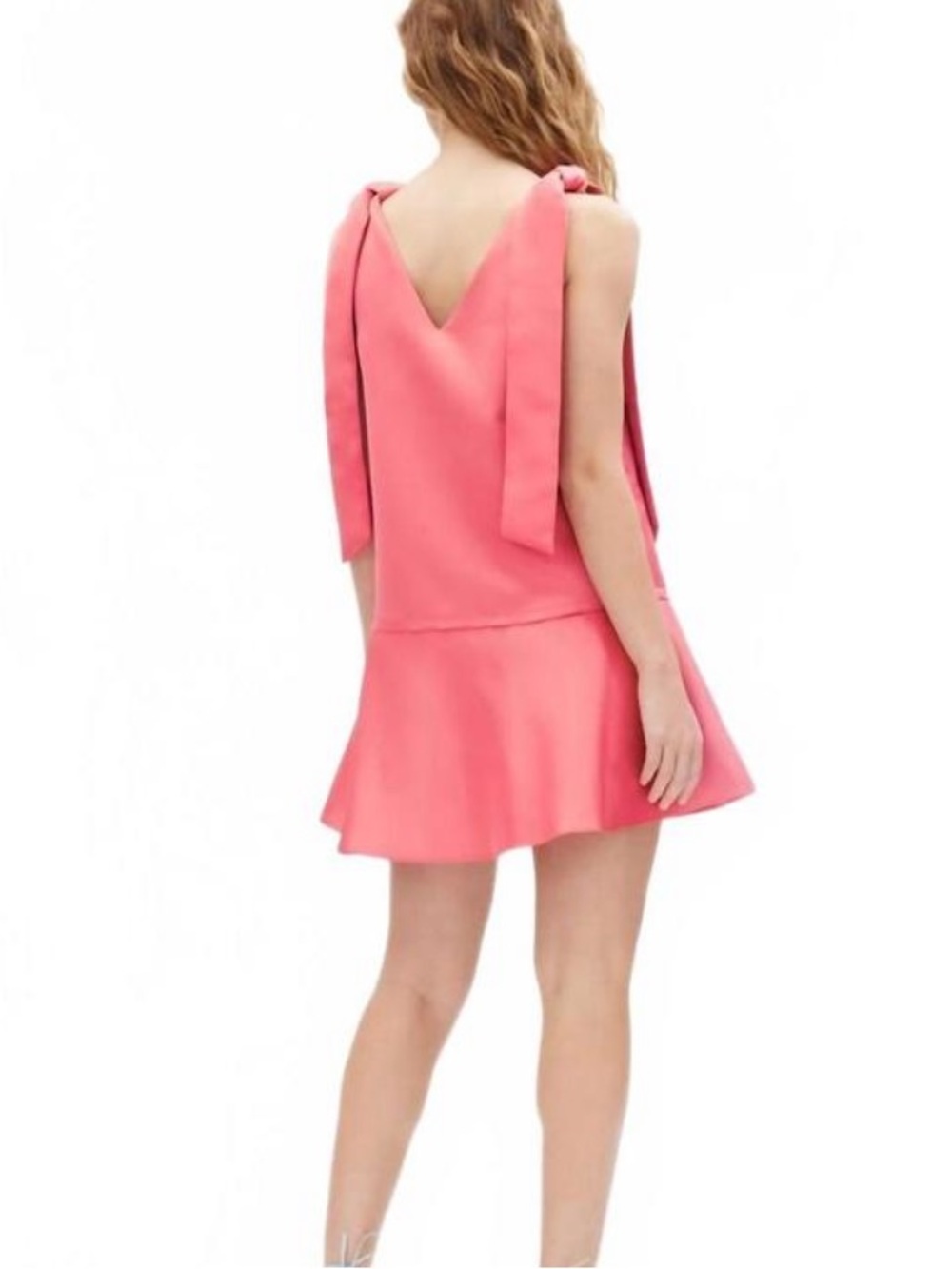 Tanya Taylor Sleeveless Coral Tie-Shoulder A-Line Dress! NWT! 4 - Picture 4 of 6